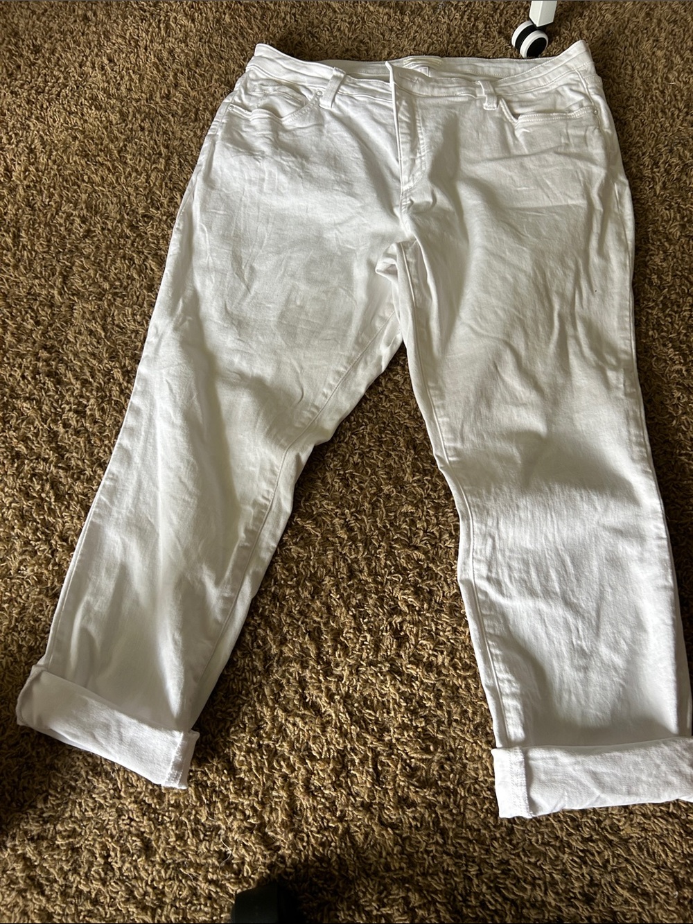 Kut from the Kloth White Rolled Cuff Chinos